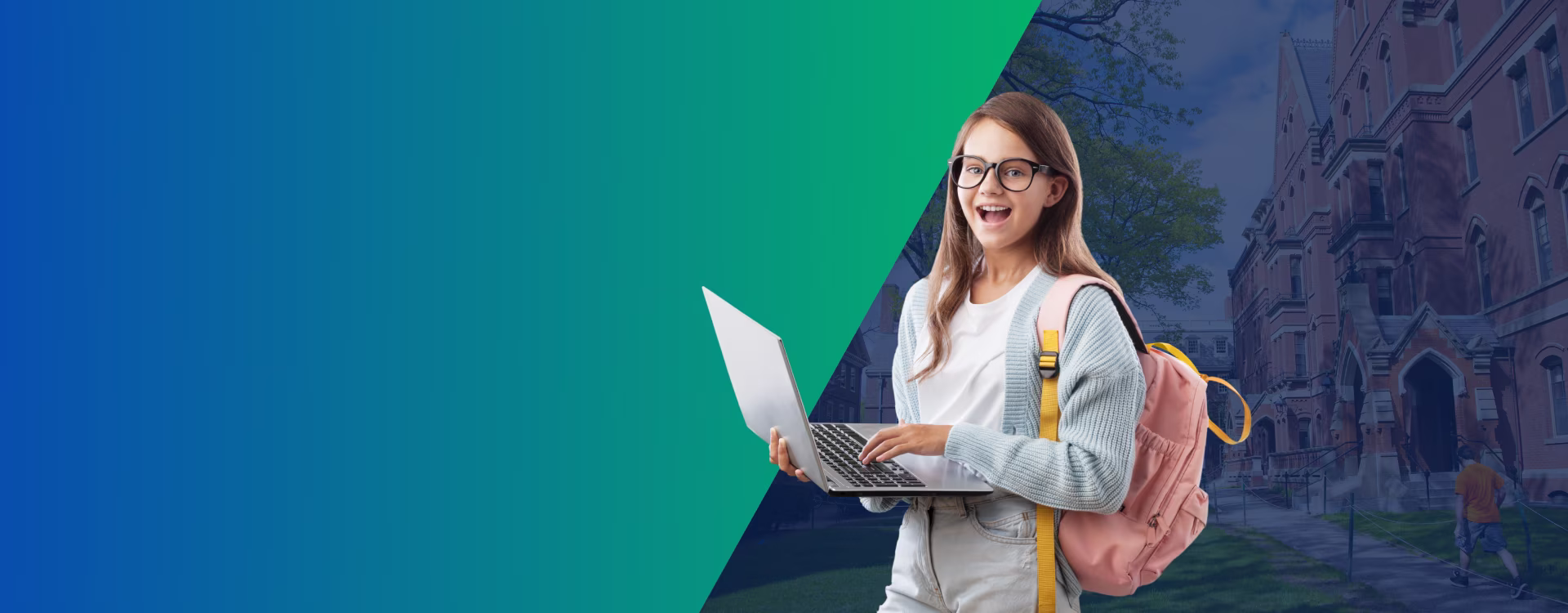 Student studying Czech language online