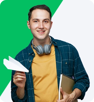 Хлопець з блокнотом та літачком | EdVista