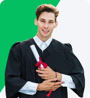 Хлопець в мантії який закінчив університет | EdVista