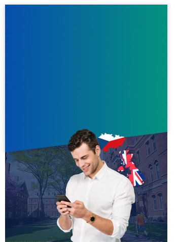 Молодий чоловіка бронює на телефоні інтенсивні курчи чеської мови чоловіка який бронює на телефоні інтенсивні курчи чеської мови | EdVista